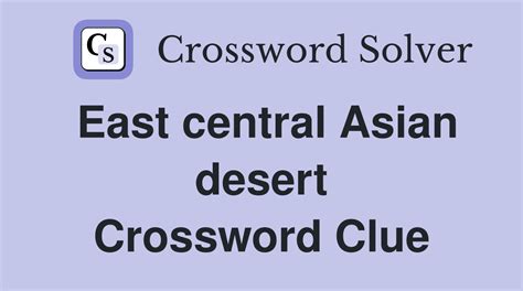east asian desert crossword