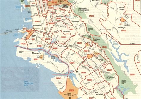 East Bay Zip Code Map