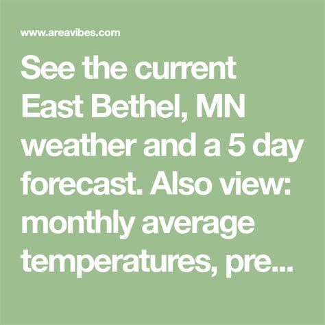 east bethel weather forecast