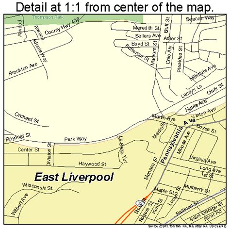 east liverpool ohio street map