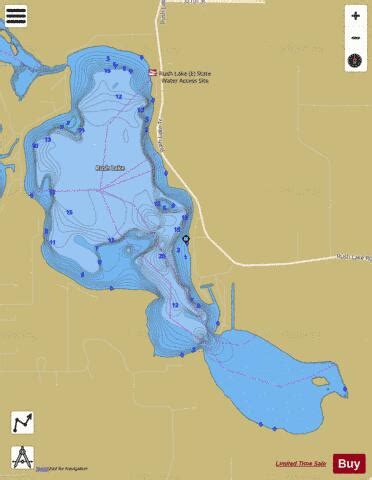 East Rush Lake Depth Map