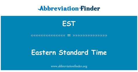east standard time abbreviation