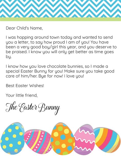 Download Easter Bunny Letter Template Free Background Simasbos