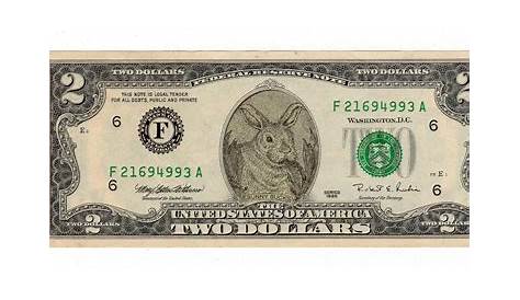 Easter Bunny Two Dollar Bill Value The Official 8pack Real 2 0 Usd Ea