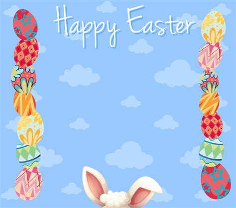 Happy Easter card template Coloring Page