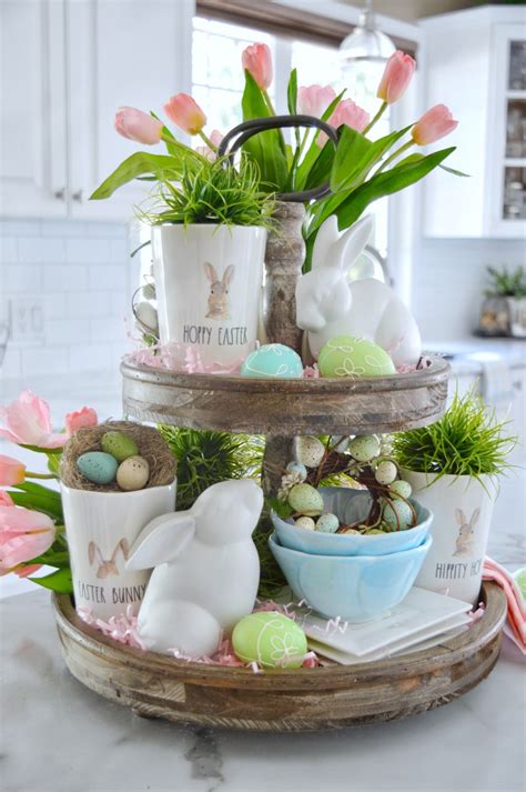 Pin by Sallie Showell on Easter in 2020 Spring easter decor, Tiered