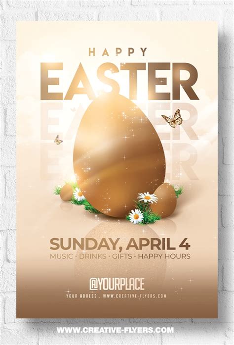 Download Happy Easter Flyer Psd PSD Free Download