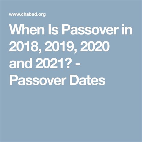 easter and passover dates 2020