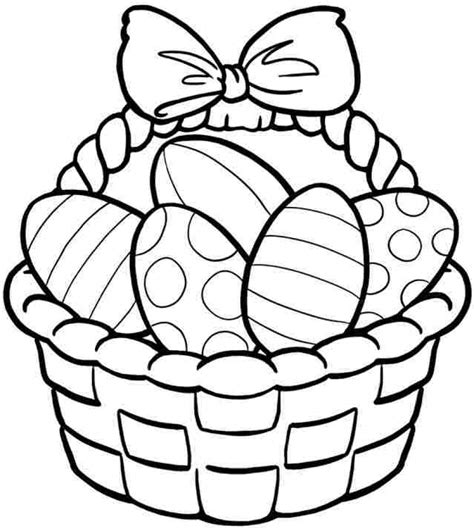 easter baskets coloring pages printable