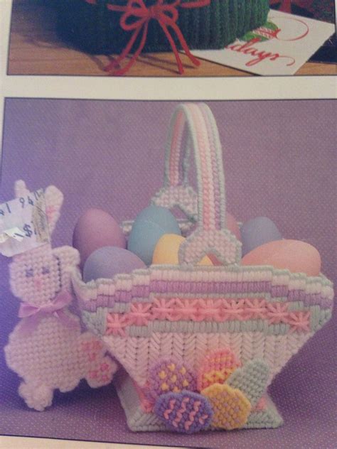 Easter Baskets In Plastic Canvas