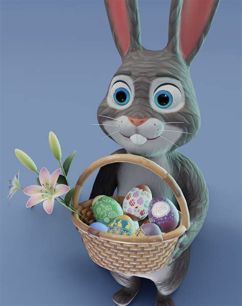 easter bunny 3d model