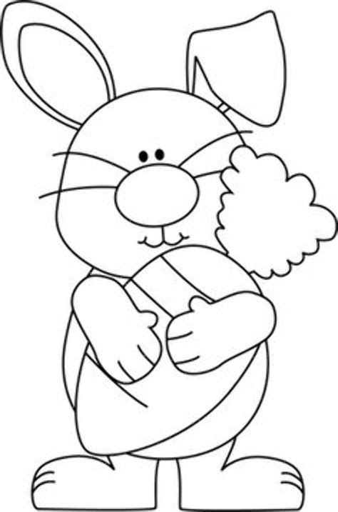 easter bunny black and white clipart images