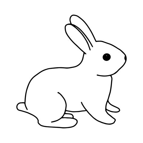 easter bunny black and white drawing