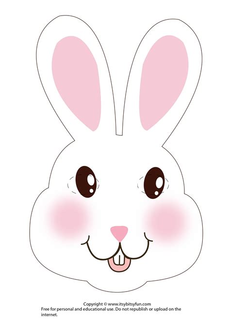 easter bunny face template printable