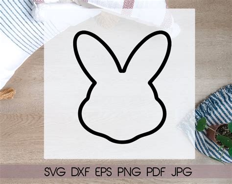 easter bunny head svg