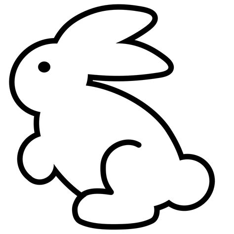 easter bunny images clip art black and white
