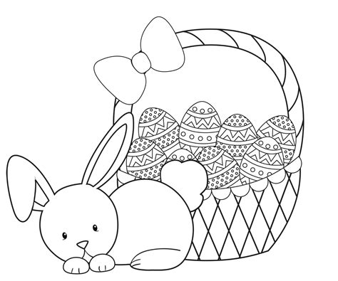 easter bunny images to colour