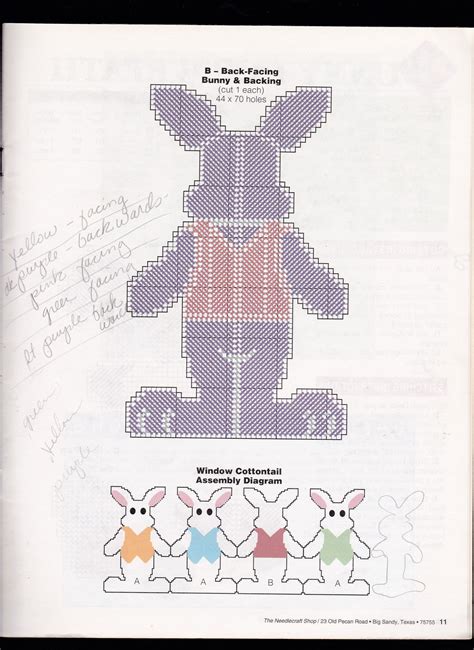 Easter Bunny Plastic Canvas Patterns