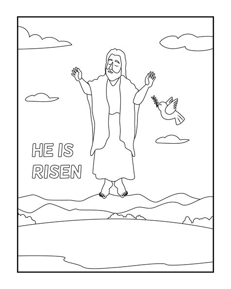 easter colouring pages christian