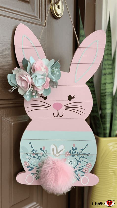 Easter Door Hanger Bunny Door Hanger Front Door Hanger