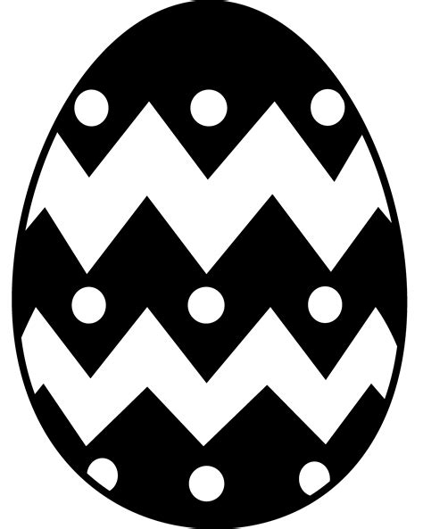 easter egg clipart art black and white