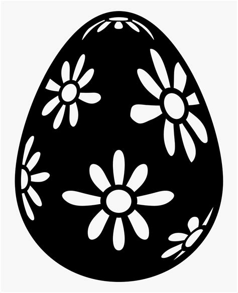 easter egg clipart black and white