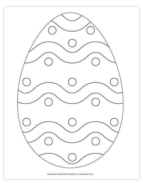 easter egg template to color