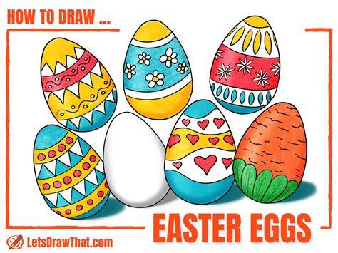 How to Draw Easter Eggs Really Easy Drawing Tutorial
