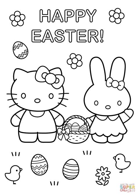 Easter Hello Kitty Printable Stationery