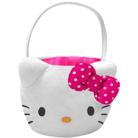 easter hello kitty stuffed animal with basket