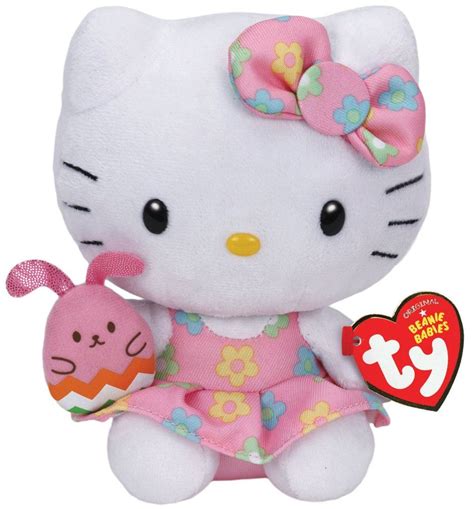 easter hello kitty stuffed animal with egg