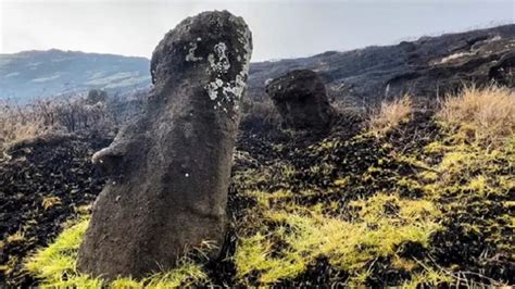 easter island heads destroyed