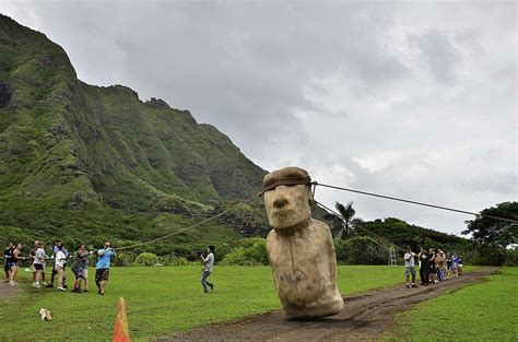 Easter Island Statues Walking