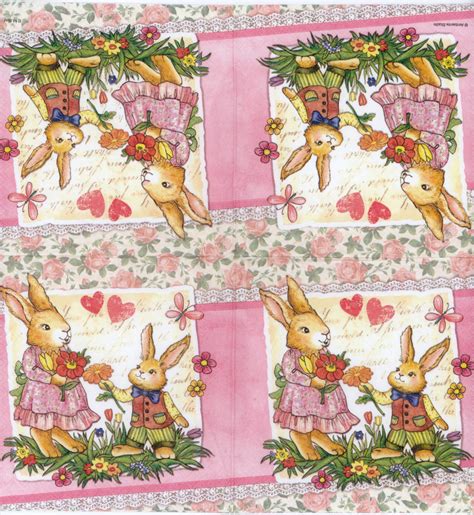 Easter Napkins For Decoupage
