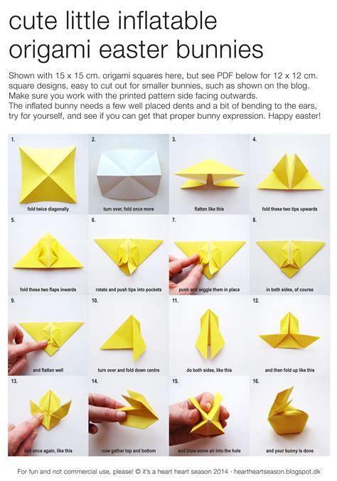 Easter Origami Easy Printable Instructions
