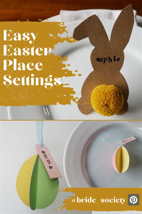Easter Place Settings Name Tags