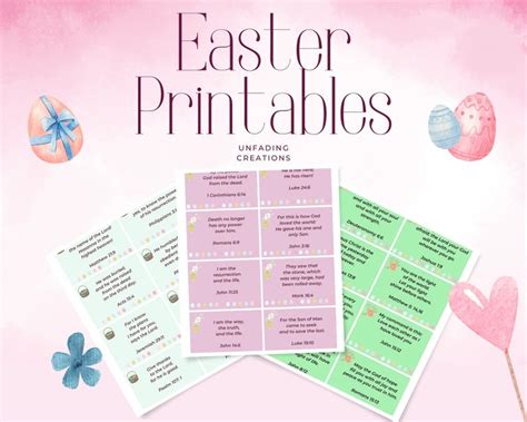 Easter Printable Verses Egg Stuffers