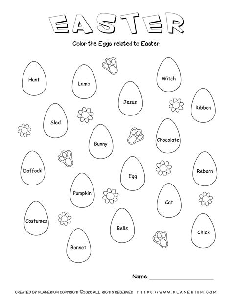 Easter Printables First Grade