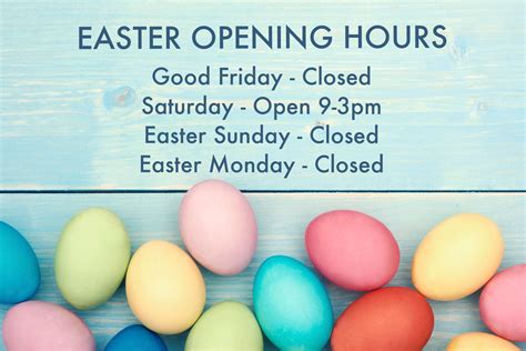 easter sunday 2024 opening hours