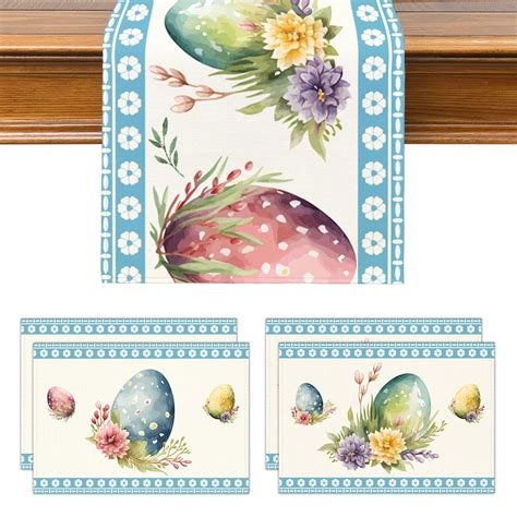 Easter Table Runner And Placemats