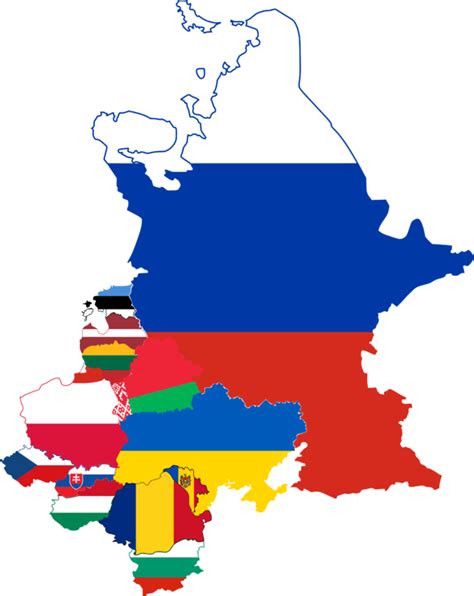 Eastern Europe Map Flags