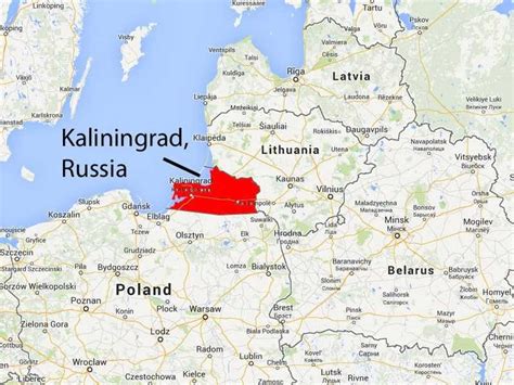 Eastern Europe Map Kaliningrad