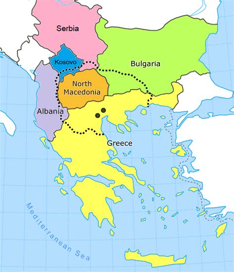Eastern Europe Map Macedonia
