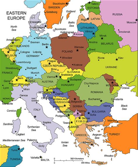 Eastern Europe Map With Country Names