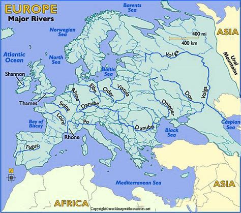Eastern Europe Map With Rivers