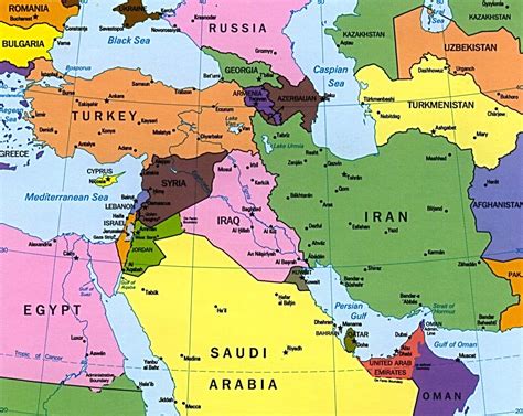 Eastern Europe Middle East Map