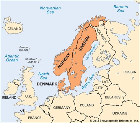 Eastern Europe Scandinavia Map