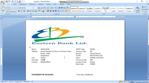 eastern bank financial statements
