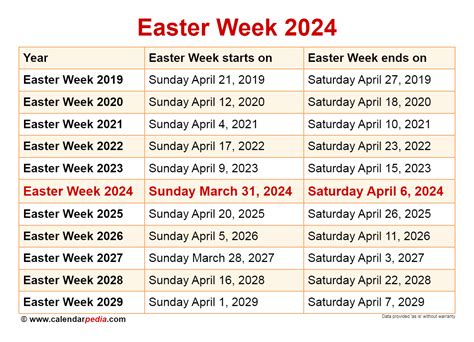 Eastern Calendar 2024