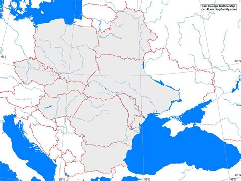 eastern europe blank map